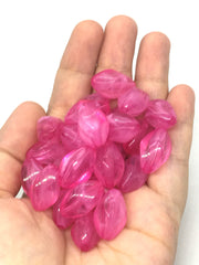 Pink Translucent Beads, 20mm Beads, Balmy Collection, Oval Beads, Bangle Beads, Bracelet Beads, necklace beads, pink bangle jewelry