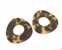 Blonde Tortoise Shell Acrylic Blanks Cutout, Circle blanks, earring pendant jewelry making, 36mm circle jewelry, 1 Hole circle bangle, jewe