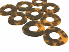 Brown Tortoise Shell Acrylic Blanks Cutout, Circle blanks, earring pendant jewelry making, 36mm circle jewelry, 1 Hole circle bangle, jewe