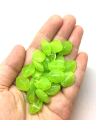 Lime Green beads, The Joy Collection Bangle Making, Jewelry Making, 17mm Polygon beads, statement necklace, light green acrylic beads, mint