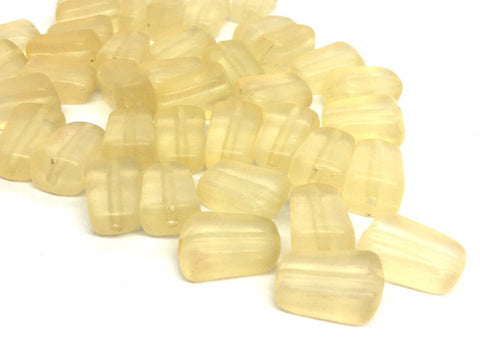 Honey Butter FROSTED 21mm Beads, geometric acrylic beads, bracelet necklace earrings, jewelry making, acrylic bangle beads, beads