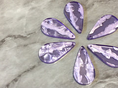 Purple Resin pendant necklace iridescent Tassel Necklace lucite, purple teardrop pendant, long pendant statement necklace for jewelry making