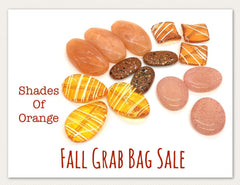 Fall SALE Colored Bead Grab Bag, orange Beads, Halloween beads, Halloween jewelry, orange beads jewelry, October beads clearance