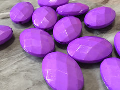 XL purple faceted beads, acrylic beads jewelry making, 38mm purple beads, chunky lavender beads, big purple beads, wire bangles or bracelet