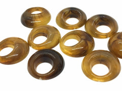 Tortoise Shell Brown Resin Acrylic circles, 20mm donut hole, tortoise shell hoop earrings, craft supplies jewelry making, necklace chain