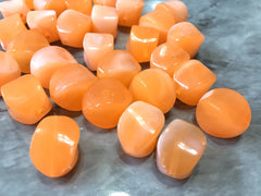 Orange beads, Bangle Making, Jewelry Making, 17mm Polygon beads, statement necklace, clementine acrylic beads, necklace bracelet