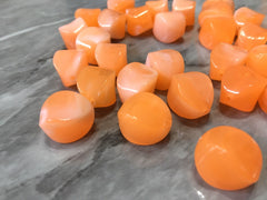 Orange beads, Bangle Making, Jewelry Making, 17mm Polygon beads, statement necklace, clementine acrylic beads, necklace bracelet