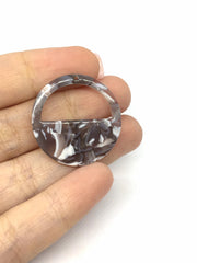 Gray White Tortoise Shell Acrylic Blanks Cutout, Circle blanks, earring bead jewelry making, 30mm circle jewelry, 1 Hole circle bangle