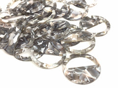 Gray White Tortoise Shell Acrylic Blanks Cutout, Circle blanks, earring bead jewelry making, 30mm circle jewelry, 1 Hole circle bangle