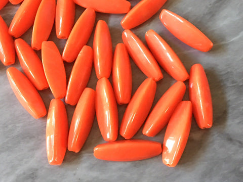 Bright Orange Beads, The KISS Collection, orange beads, 30mm Beads, big acrylic beads, orange jewelry, bracelet necklace wire metal bangle