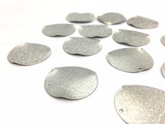 20mm Silver hammered glitter 1 hole metal circle, Jewelry Making necklaces Bracelets or Earring, silver earrings metal blanks for tassel