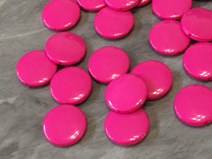 Hot Pink round beads, pink circular beads, Bangle Making, Jewelry Making, 22mm Circle Beads, pink Jewelry, dark pink beads, hot pink beads