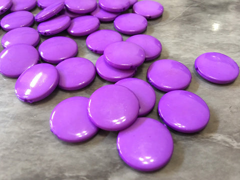 Purple round beads, purple circular beads, Bangle Making, Jewelry Making, 22mm Circle Beads, purple Jewelry, lilac lavender beads