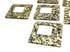 XL Gold Foil Confetti & Resin Diamond Beads 56mm Beads, big acrylic beads necklace earrings, jewelry making acrylic acetate lucite beads