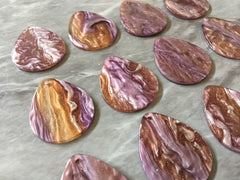 Glitter Purple Tortoise Shell Acrylic Blanks Cutout, earring pendant jewelry making, 35mm brown 1 Hole earring blanks, geode agate