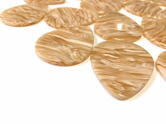 Tan Beach Tortoise Shell Acrylic Blanks Cutout, teardrop earring pendant jewelry making, 40mm 1 Hole earring blanks, geode agate