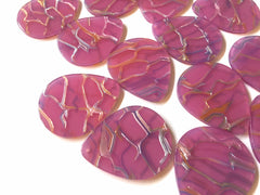 Purple & Silver crackle Tortoise Shell Acrylic Blanks Cutout, Circle blanks, earring bead jewelry making, 36mm teardrop jewelry 1 Hole