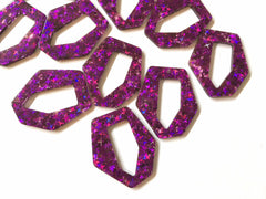 Purple Holograph Starburst foil Acrylic Blanks Cutout, earring pendant jewelry making, 42mm 1 Hole earring blanks, purple jewelry diy