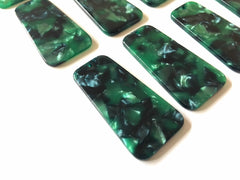 Green tortoise shell resin Acrylic Blanks Cutout, earring pendant jewelry making, 38mm blue 1 Hole earring blanks, green earrings