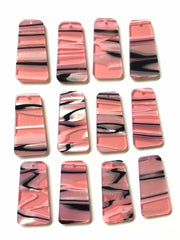 Pink Black White Striped resin Tortoise Shell resin Acrylic Blanks Cutout, earring pendant jewelry making, 38mm 1 Hole earring blanks
