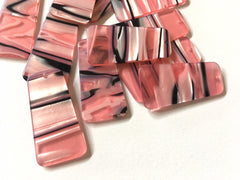 Pink Black White Striped resin Tortoise Shell resin Acrylic Blanks Cutout, earring pendant jewelry making, 38mm 1 Hole earring blanks