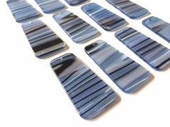 Blue Black White Striped resin Tortoise Shell resin Acrylic Blanks Cutout, earring pendant jewelry making, 38mm 1 Hole earring blanks