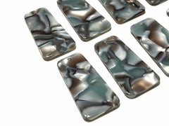 Brown & Teal Watercolor resin Tortoise Shell resin Acrylic Blanks Cutout, earring pendant jewelry making, 38mm 1 Hole earring blanks blue