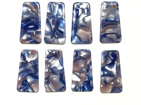 Royal Blue & Blush Watercolor resin Tortoise Shell resin Acrylic Blanks Cutout, earring pendant jewelry making, 38mm 1 Hole earring blanks