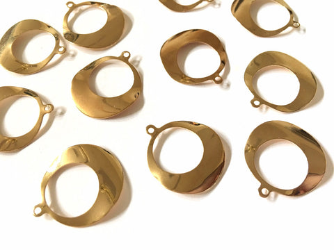 Gold Mirror earring circle blanks, necklace DIY blanks, earring bead jewelry making, gold beaded jewelry, gold earrings circle