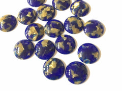 Royal Blue Gold Foil Tortoise Shell Acrylic Blanks Cutout, Circle blanks, earring jewelry making, 17mm jewelry, stud earring blanks tortoise