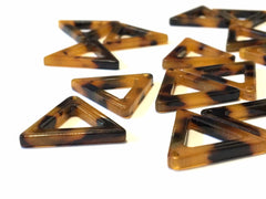 Tortoise Shell Acrylic Blanks Cutout, triangle blanks, earring bead jewelry making, 20mm triangle bead jewelry, 1 Hole bangle single hole