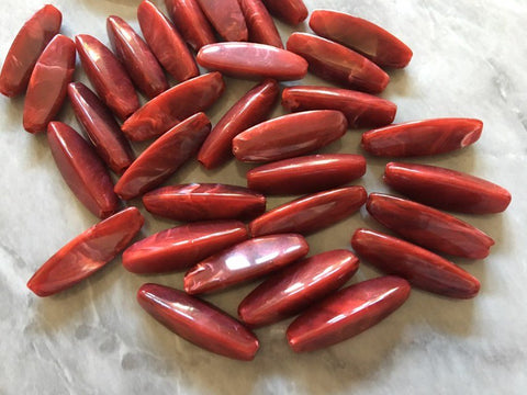 Red Beads, The KISS Collection, red beads, 30mm Beads, big acrylic beads, red jewelry, red bracelet necklace wire metal bangle