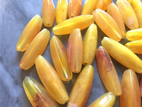 Marigold Yellow Beads, The KISS Collection, yellow beads, 30mm Beads, big acrylic beads, yellow jewelry, bracelet necklace wire metal bangle