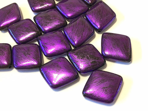 Purple Beads, 30mm Beads, big acrylic beads, bracelet necklace earrings, jewelry making, acrylic bangle bead, metallic diamond beads