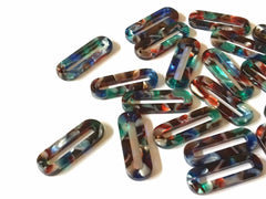 Colorful Carnival Oval Tortoise Shell Acrylic Blanks Cutout, earring bead jewelry making, 30mm jewelry 1 Hole tortoise blanks red green blue