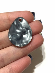 Gray Tortoise Shell Acrylic Blanks Cutout, teardrop blanks, earring bead jewelry making, 27mm jewelry, 1 Hole tortoise blanks colorful