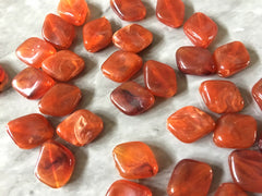 Amber Diamond Beads, The Wave Collection, 22mm big acrylic beads, bracelet necklace earrings, jewelry making, acrylic bangle bead amber