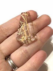 Metallic Gold & clear Acrylic Bead, 35mm bead, Bangle Necklace Earring Jewelry Making Beads, wire bangle, gold beads, gold geometric jewelry