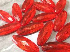 Cherry Red oval beads 40mm red beads, Bangle Making, Jewelry Making, red Jewelry necklace, red Statement chunky beads bib