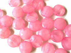 Creamy Bubblegum Pink 20mm circle Beads, big acrylic beads, bracelet necklace earrings, jewelry making, acrylic bangle bead, pink jewelry