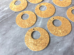 Glitter Round 42mm Circles, gold jewelry DIY blanks, circles for earrings or necklace, round gold earrings, geometric boho rhinestone