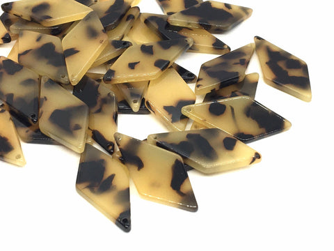 Blonde Tortoise Shell Acrylic Blanks Cutout, diamond blanks, earring bead jewelry making, 30mm jewelry, 1 Hole bangle single hole earring