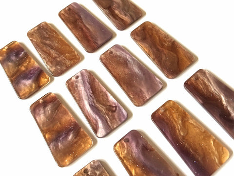 Glitter Purple Tortoise Shell Acrylic Blanks Cutout, earring pendant jewelry making, 38mm brown 1 Hole earring blanks, geode agate