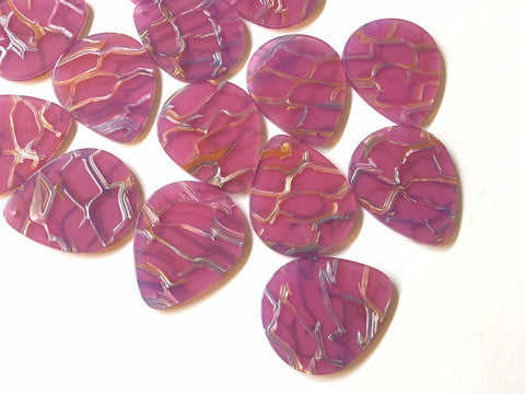 Purple & Silver crackle Tortoise Shell Acrylic Blanks Cutout, Circle blanks, earring bead jewelry making, 36mm teardrop jewelry 1 Hole