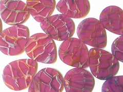 Purple & Silver crackle Tortoise Shell Acrylic Blanks Cutout, Circle blanks, earring bead jewelry making, 36mm teardrop jewelry 1 Hole