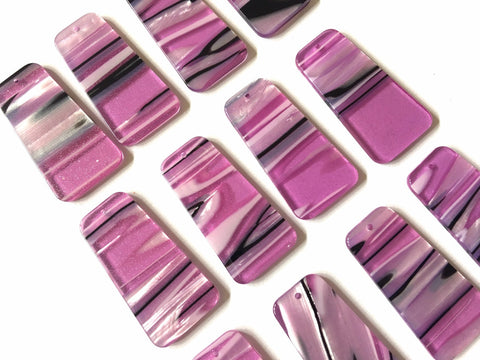 Purple Black White Striped resin Tortoise Shell resin Acrylic Blanks Cutout, earring pendant jewelry making, 38mm 1 Hole earring blanks