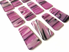 Purple Black White Striped resin Tortoise Shell resin Acrylic Blanks Cutout, earring pendant jewelry making, 38mm 1 Hole earring blanks