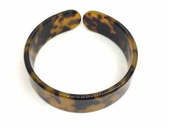 Brown & Black Tortoise Shell Bracelet Blanks, resin lucite tortoise shell acetate celluloid jewelry, animal print bracelet monogram blanks