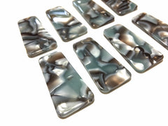 Brown & Teal Watercolor resin Tortoise Shell resin Acrylic Blanks Cutout, earring pendant jewelry making, 38mm 1 Hole earring blanks blue