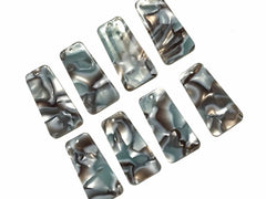 Brown & Teal Watercolor resin Tortoise Shell resin Acrylic Blanks Cutout, earring pendant jewelry making, 38mm 1 Hole earring blanks blue